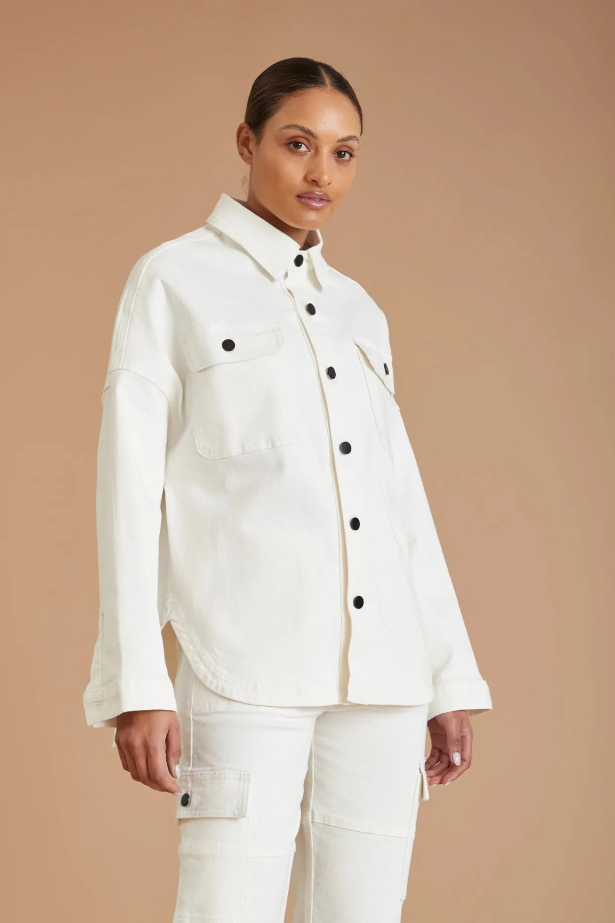 Shirts | Jumpers & Hoodies<ALL FENIX AF Denim Longsleeve Shirt White