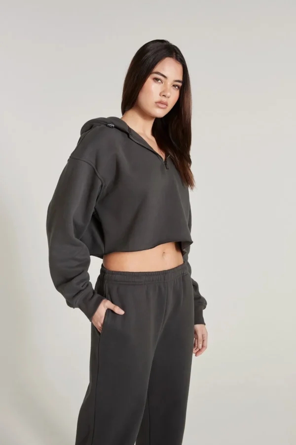 Jumpers & Hoodies<ALL FENIX Circuit Crop Hoodie VintageBlack