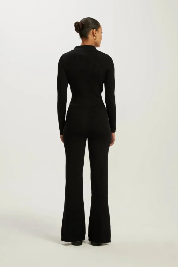 Pants | Knitwear<ALL FENIX Amelia Rib Pant Black