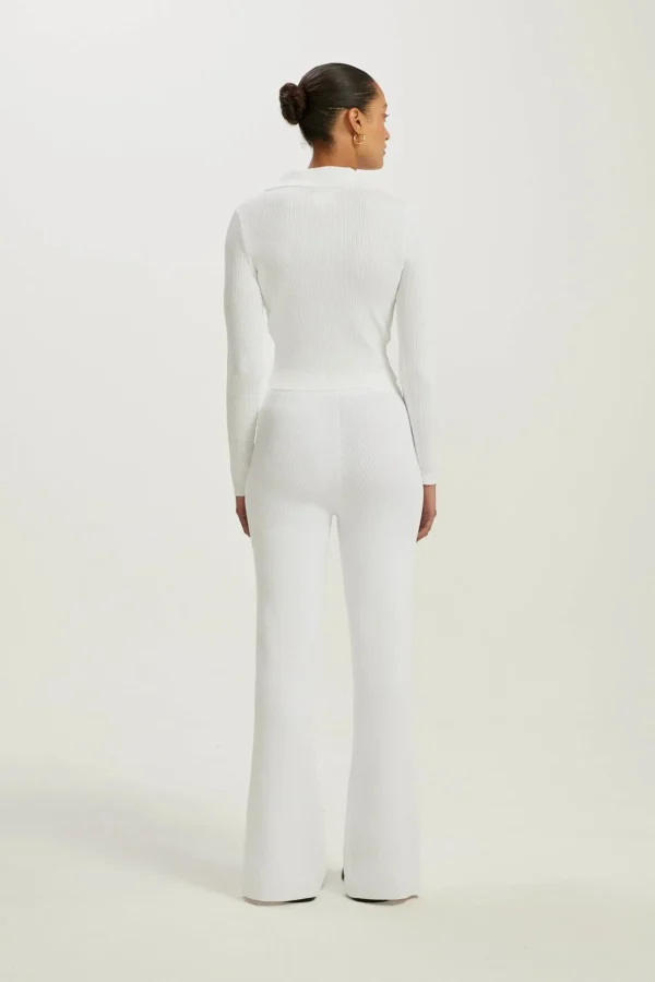 Pants | Knitwear<ALL FENIX Amelia Rib Pant White