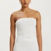 Knitwear<ALL FENIX Amelia Rib Tube Top White