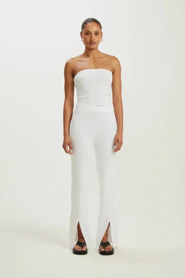 Knitwear<ALL FENIX Amelia Rib Tube Top White