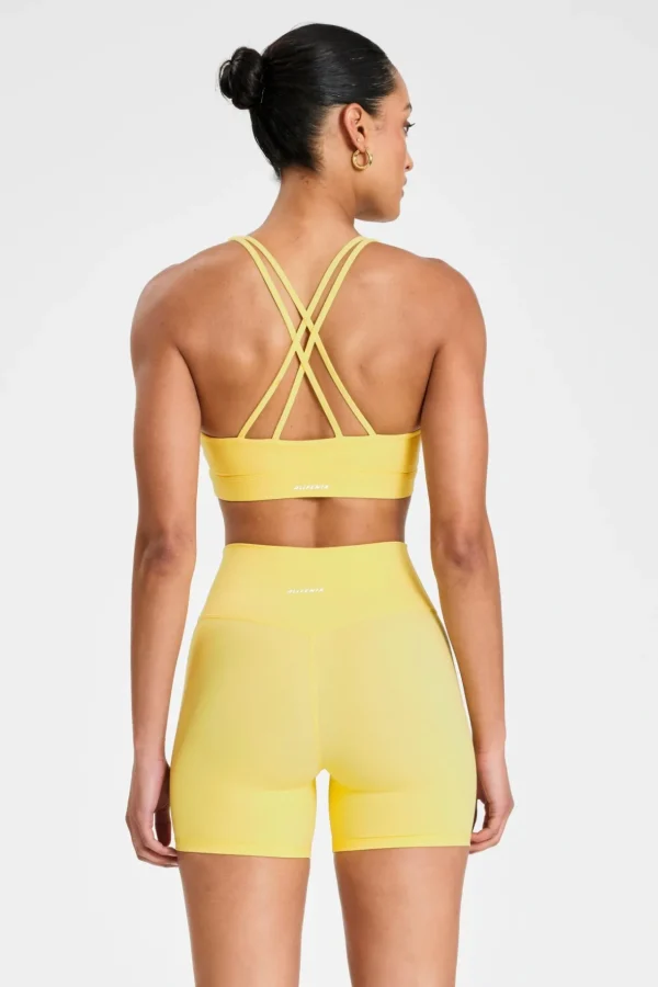 Sports Bras<ALL FENIX CLOUDCORE Cross Back Sports Bra ButterYellow