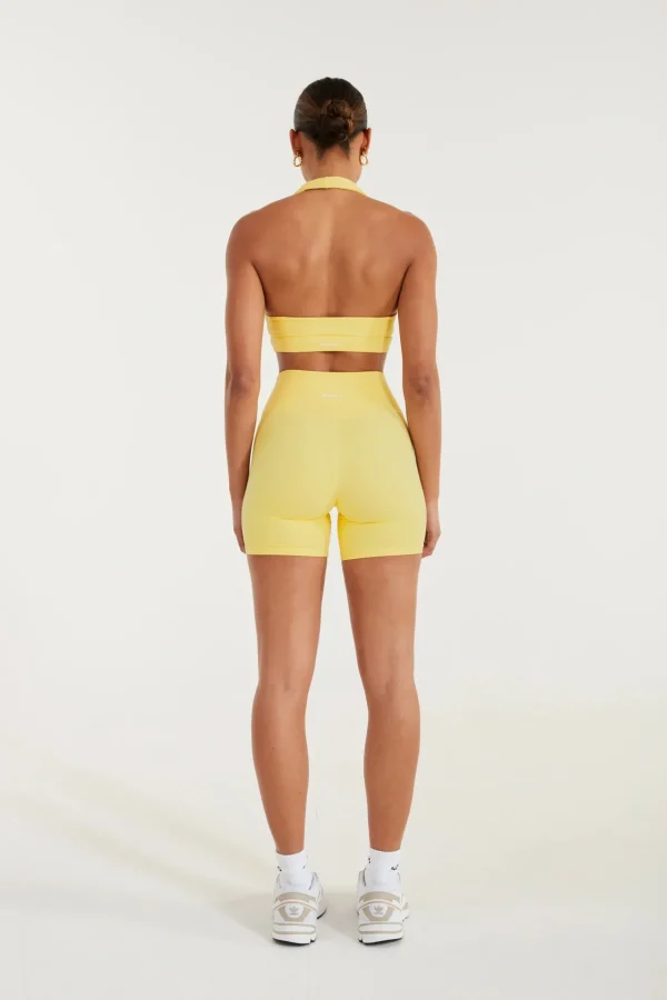 Sports Bras<ALL FENIX CLOUDCORE Halter Sports Bra ButterYellow