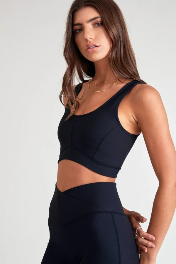 Sports Bras<ALL FENIX EcoRib Contour Sports Bra Black
