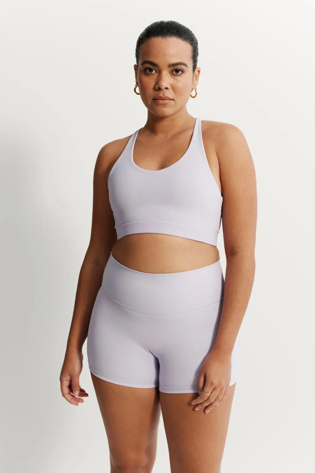 Sports Bras<ALL FENIX EcoRib Cross Back Sports Bra Lilac