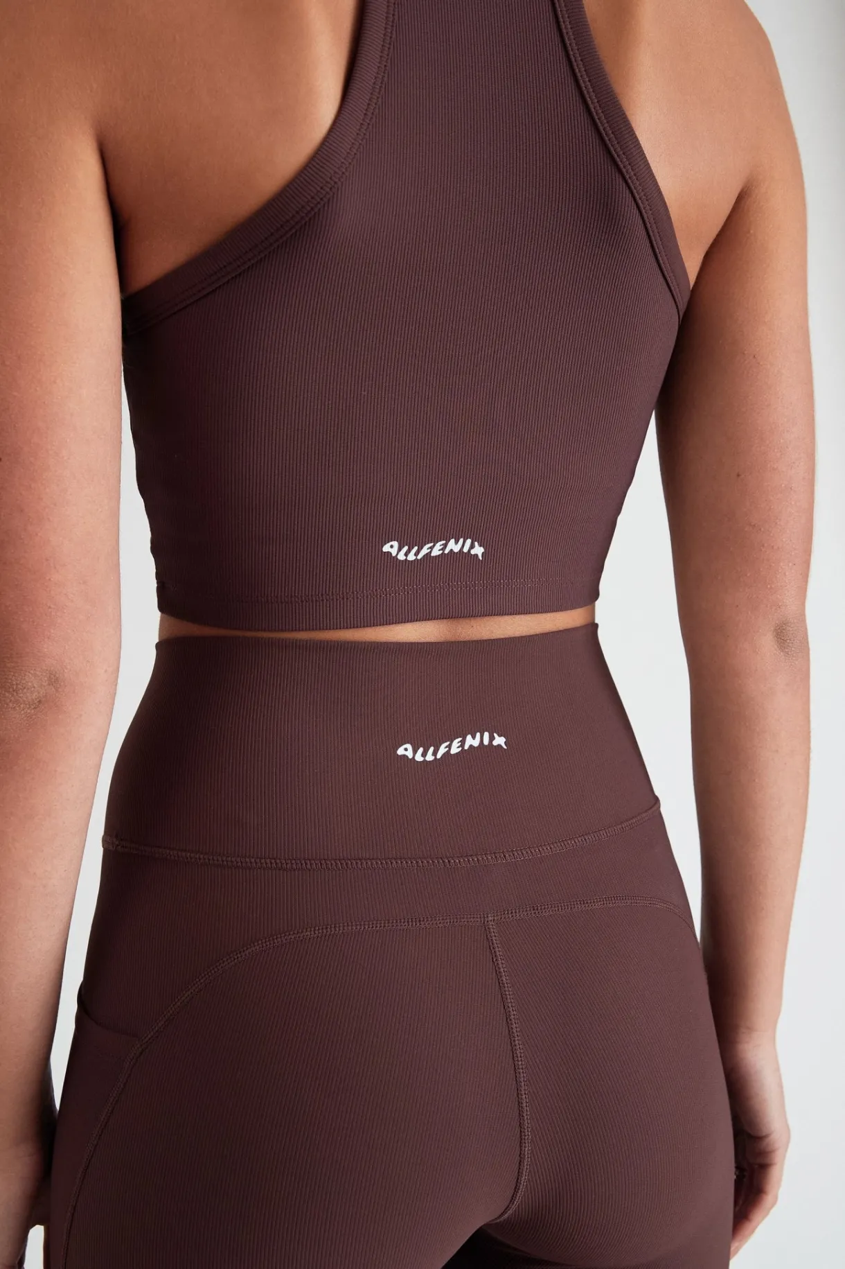 Tees & Tanks | Sports Bras<ALL FENIX EcoRib Strap Racer Crop Espresso