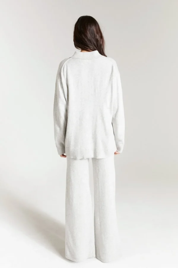 Pants | Knitwear<ALL FENIX Lily Front Split Pant WhiteMarle