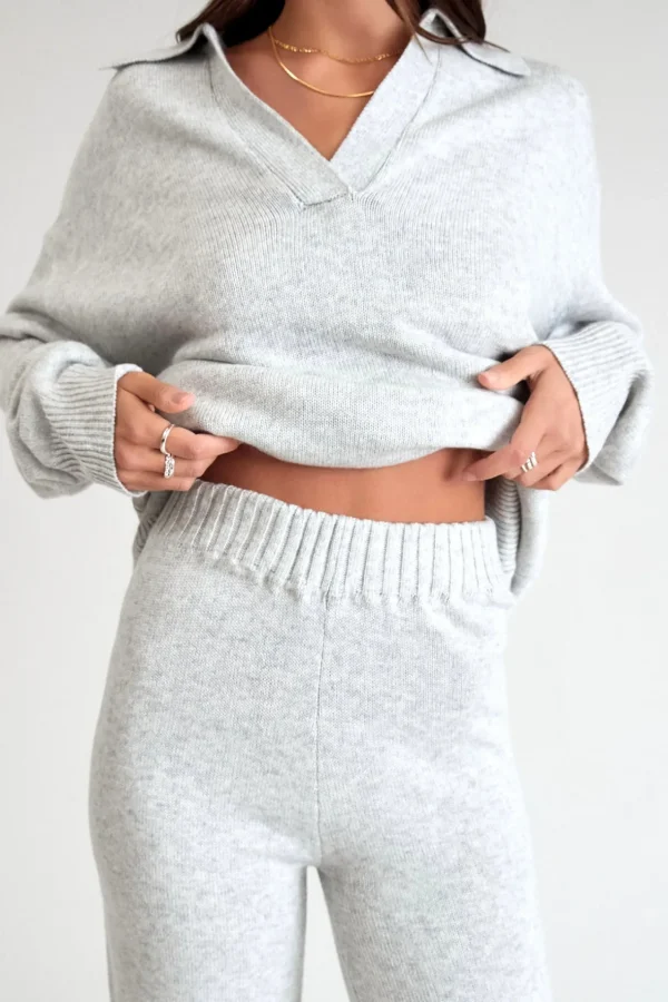 Pants | Knitwear<ALL FENIX Lily Front Split Pant WhiteMarle