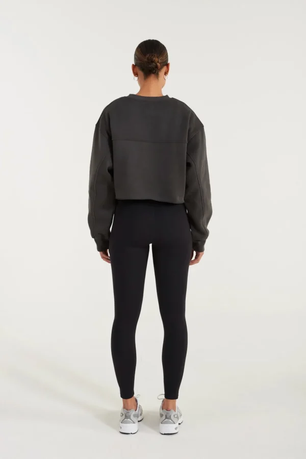 Jumpers & Hoodies<ALL FENIX Spencer Crew Crop Sweater Charcoal