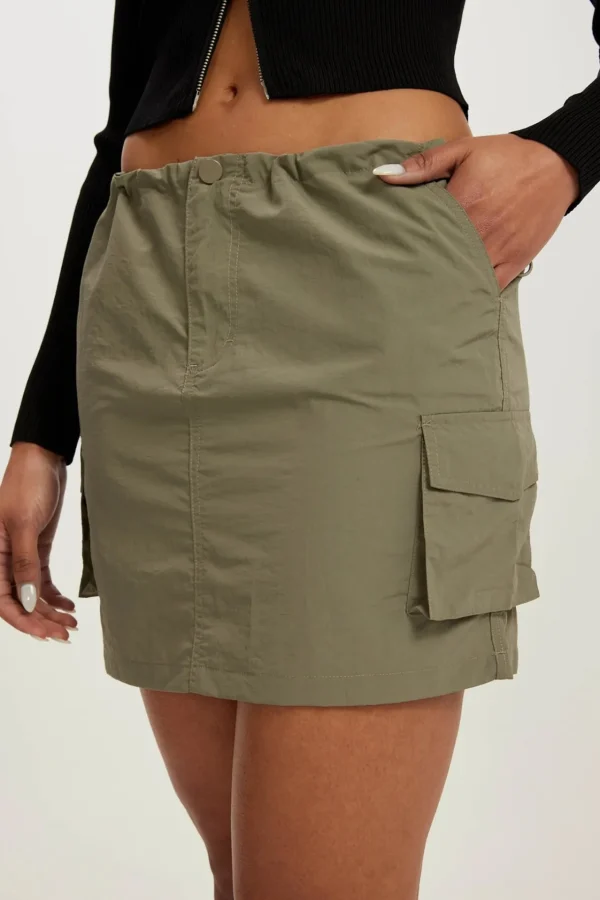 Skirts & Dresses<ALL FENIX Sunny Spray Mini Skirt Olive
