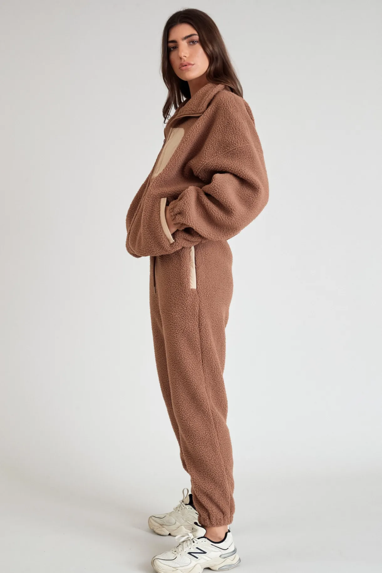 Track Pants<ALL FENIX Teddy Fleece Pant Latte