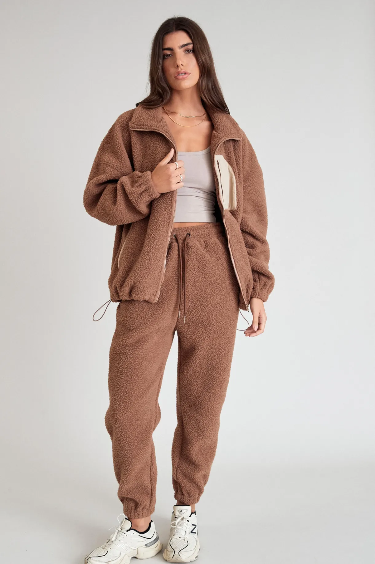 Track Pants<ALL FENIX Teddy Fleece Pant Latte